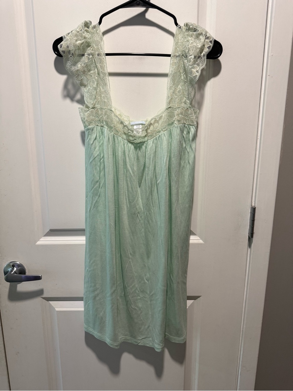 Eberjey Mint Lace-Trim Night Chemise Small/Petite